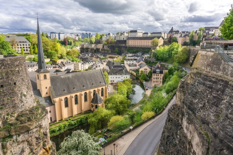 Blick auf Luxemburg (Stadt) von der Corniche
